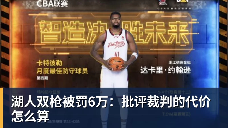 NBA下注湖人双枪被罚6万：批评裁判的代价怎么算