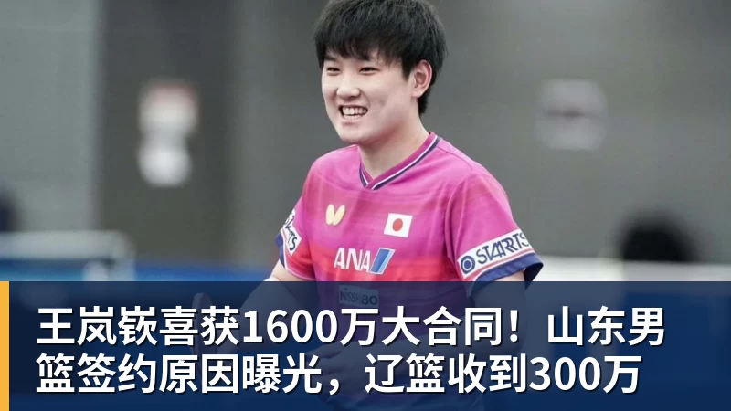 王岚嵚喜获1600万大合同！山东男篮签约原因曝光，辽篮收到300万